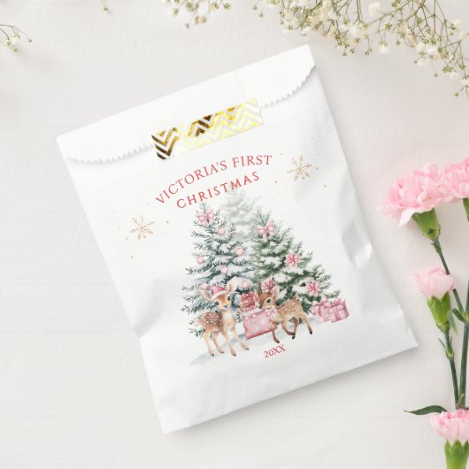 クリスマスツリーファウンベビーの初めてのクリスマス フェイバーバッグ (封をした状態)