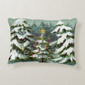 クリスマスツリーファミリーアクセント枕 アクセントクッション (裏面)