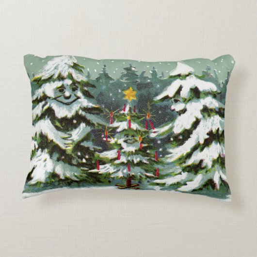 クリスマスツリーファミリーアクセント枕 アクセントクッション (裏面)
