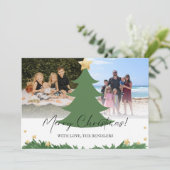 クリスマスツリーファミリークリスマスカード シーズンカード (スタンド正面)