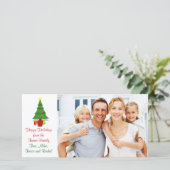 クリスマスツリーファミリーフォトカード シーズンカード (スタンド正面)