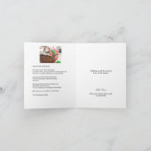 クリスマスツリーファミリー写真コラージュと手紙 シーズンカード (内部)