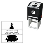 クリスマスツリーファミリー名差出人住所 セルフインキングスタンプ (インサイチュ)