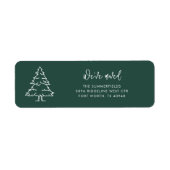 クリスマスツリーファミリー名移動差出人住所 ラベル (正面)