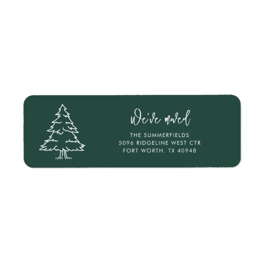 クリスマスツリーファミリー名移動差出人住所 ラベル (正面)