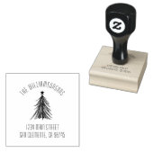 クリスマスツリーファミリー差出人住所 ラバースタンプ (押印)