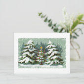 クリスマスツリーファミリー招待状 招待状 (スタンド正面)