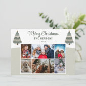クリスマスツリーファミリー6フォトコラージュ シーズンカード (スタンド正面)