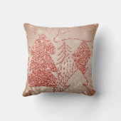 クリスマスツリーファンシーグリッターバラ金ゴールドスノージョイ クッション (裏面)