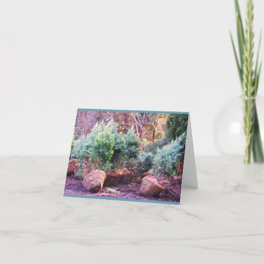 クリスマスツリーファームのノートカード ノートカード (正面)