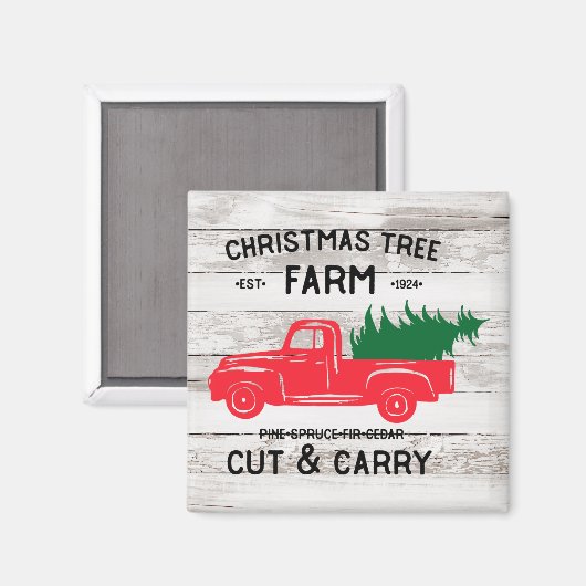 クリスマスツリーファームハウススタイルマグネット マグネット (正面/裏面)