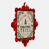 クリスマスツリーファームパインツリーズファームハウススタイル オーナメントカード (右)