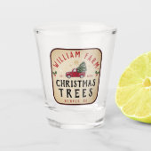 クリスマスツリーファームパインツリーズファームハウススタイル ショットグラス (正面)