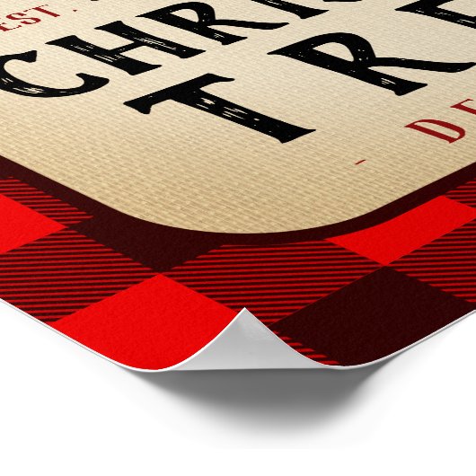 クリスマスツリーファームパインツリーズファームハウススタイル ポスター (角)