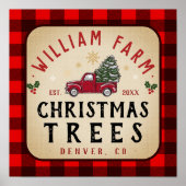 クリスマスツリーファームパインツリーズファームハウススタイル ポスター (正面)