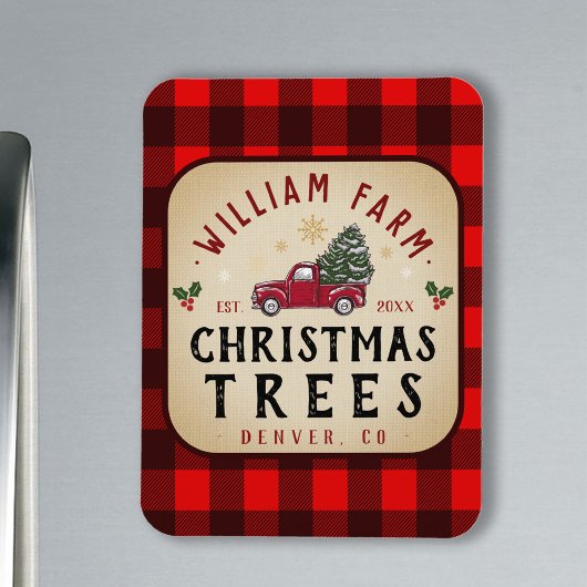 クリスマスツリーファームパインツリーズファームハウススタイル マグネット