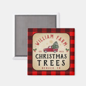 クリスマスツリーファームパインツリーズファームハウススタイル マグネット (正面/裏面)