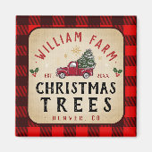 クリスマスツリーファームパインツリーズファームハウススタイル マグネット (正面)