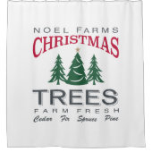 クリスマスツリーファーム シャワーカーテン (正面)