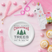 クリスマスツリーファーム ペーパープレート (パーティー)