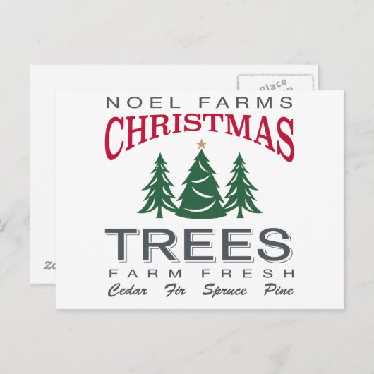 クリスマスツリーファーム ポストカード (正面/裏面)
