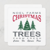 クリスマスツリーファーム 招待状 (正面/裏面)