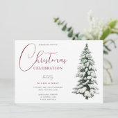 クリスマスツリーフェスティバルクリスマスパーティーお祝い 招待状 (スタンド正面)