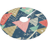 クリスマスツリーフェスティバルシームレスイラストレーション。 ブラッシュドポリエステルツリースカート (アングル)