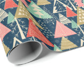 クリスマスツリーフェスティバルシームレスイラストレーション。 ラッピングペーパー (ロールコーナー)