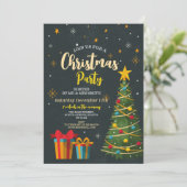 クリスマスツリーフェスティバルパーティーツリーギフト 招待状 (スタンド正面)