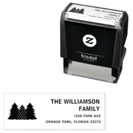 クリスマスツリーフェスティバルホリディーズ差出人住所 セルフインキングスタンプ