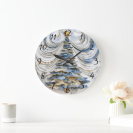 クリスマスツリーフェスティバル魔法 ラージ壁時計