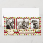 クリスマスツリーフォトカードトリオ シーズンカード (正面/裏面)