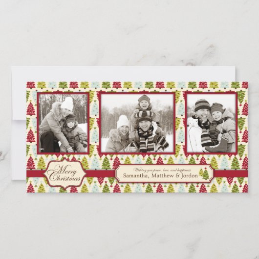 クリスマスツリーフォトカードトリオ シーズンカード (正面)