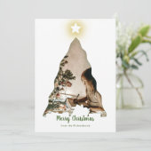 クリスマスツリーフォトカード カード (スタンド正面)