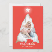 クリスマスツリーフォトカード カード (正面)