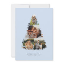 クリスマスツリーフォトコラージホリデーカード