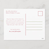 クリスマスツリーフォトコラージホリデーポストカード シーズンポストカード (裏面)