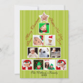 クリスマスツリーフォトコラージホリデー シーズンカード (正面)