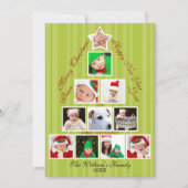 クリスマスツリーフォトコラージホリデー シーズンカード (正面)