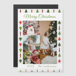 クリスマスツリーフォトコラージュマグネットカード
