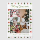 クリスマスツリーフォトコラージュマグネットカード (正面)