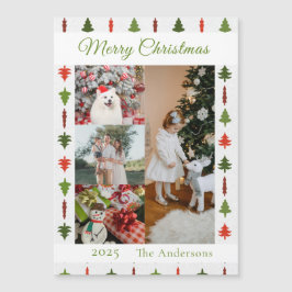 クリスマスツリーフォトコラージュマグネットカード