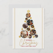 クリスマスツリーフォトホリデーカード シーズンカード (正面/裏面)