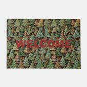 クリスマスツリーフォレストウィムジー ドアマット (正面)