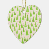 クリスマスツリーフォレストカスタマイズ可能レトロ セラミックオーナメント (左)