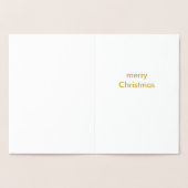 クリスマスツリーフォレストゴールドフォイル白メリー色 箔カード (内部)