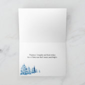 クリスマスツリーフォレストスノーホリデーカード シーズンカード (内部)