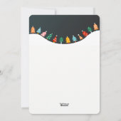 クリスマスツリーフォレストフォトホリデーカード シーズンカード (裏面)