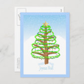 クリスマスツリーフランスの – 言語はがき シーズンポストカード (正面/裏面)